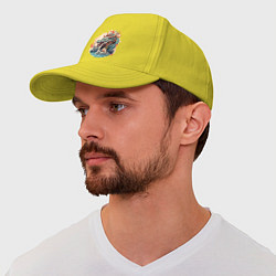 Бейсболка Японский дракон - символ года, цвет: желтый — фото 2
