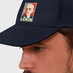 Бейсболка Владимир Ильич Ленин, цвет: тёмно-синий — фото 2