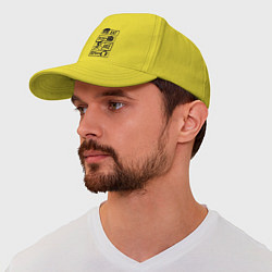 Бейсболка Есть спать велик, цвет: желтый — фото 2