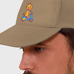 Бейсболка Жираф на мотороллере, цвет: миндальный — фото 2