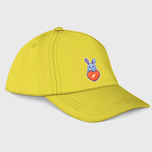 Бейсболка Кролик и сердечко / Желтый – фото 3
