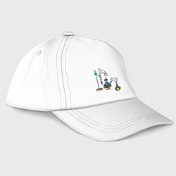 Бейсболка Стеклянные колбочки, цвет: белый