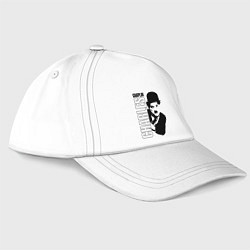 Бейсболка Чарльз Чаплин, цвет: белый