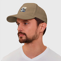 Бейсболка Большой котяра в Канагаве, цвет: миндальный — фото 2