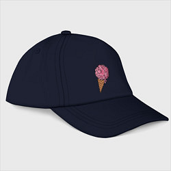 Бейсболка Brain ice cream, цвет: тёмно-синий