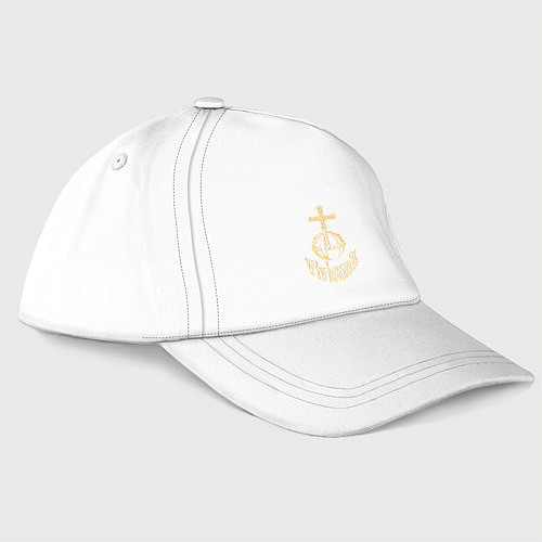 Бейсболка Вивьен стиль скипетр золотой / Белый – фото 3