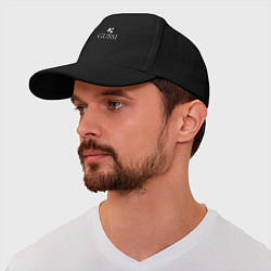 Бейсболка Гусси - надпись белый, цвет: черный — фото 2