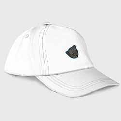 Бейсболка Сонный котенок, цвет: белый