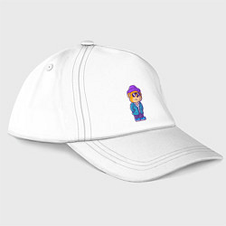 Бейсболка Модный мишка, цвет: белый