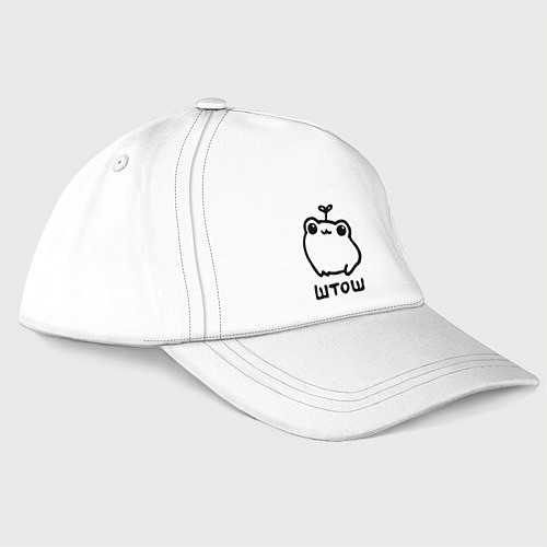 Бейсболка Милая смешная лягушка штош / Белый – фото 3