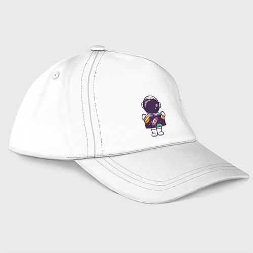 Бейсболка Космонавтик и космос / Белый – фото 3
