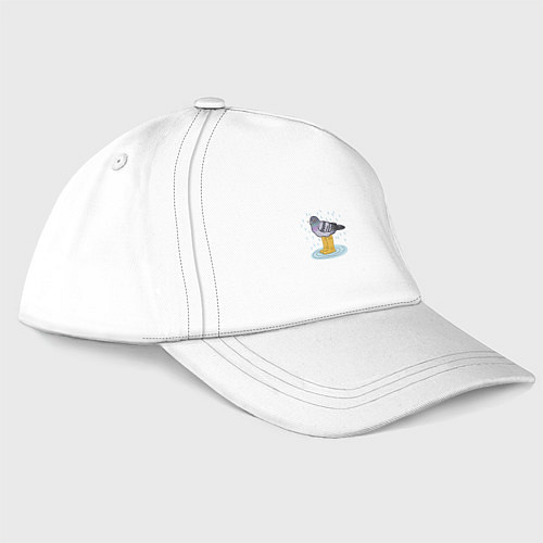 Бейсболка Голубь в классных резиновых сапожках / Белый – фото 3