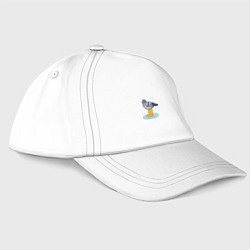 Бейсболка Голубь в классных резиновых сапожках, цвет: белый