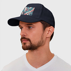 Бейсболка Граффити в пастельных тонах абстракция, цвет: тёмно-синий — фото 2