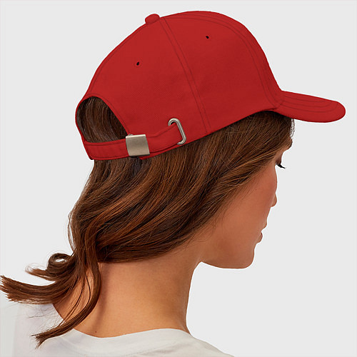 Бейсболка Милая уточка гусь под листом в шляпке в дождь / Красный – фото 5