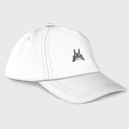 Бейсболка Выглядывающий тоторо / Белый – фото 3