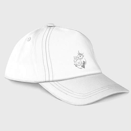 Бейсболка Телец зодиак / Белый – фото 3