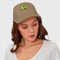 Бейсболка Авокадо с надписью, цвет: миндальный — фото 2