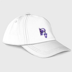 Бейсболка Фиолетовый уличный фонарь, цвет: белый