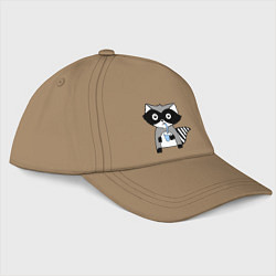 Бейсболка Енот-мальчик, цвет: миндальный