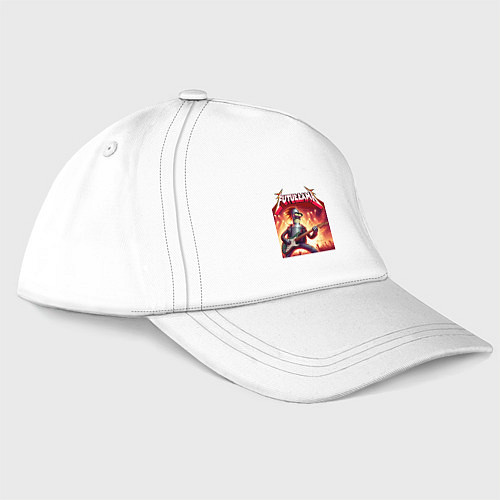 Бейсболка Робот-сгибальщик Бендер рок гитарист группы Футура / Белый – фото 3