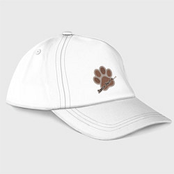 Бейсболка Здесь был кот, цвет: белый