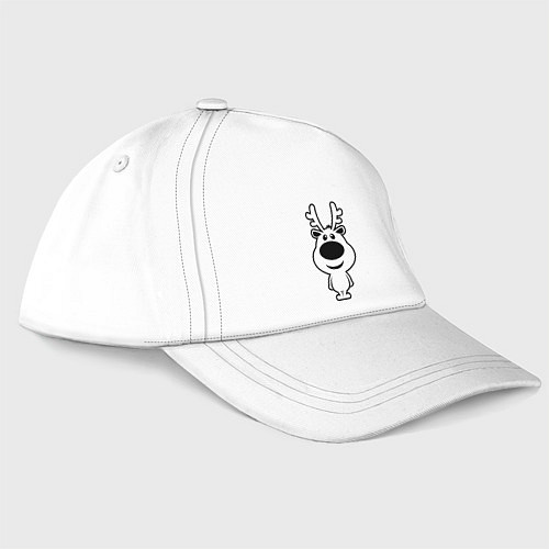 Бейсболка Оленёнок / Белый – фото 3