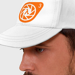 Бейсболка Half-Life 3: Logo, цвет: белый — фото 2