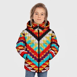 Куртка зимняя для мальчика Вышивка шерстью, цвет: 3D-черный — фото 2