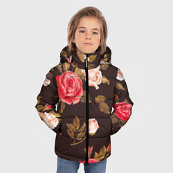 Куртка зимняя для мальчика Мотив из роз, цвет: 3D-черный — фото 2