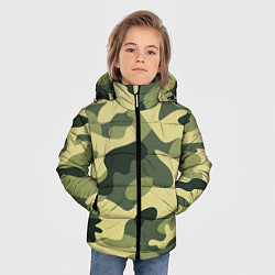 Куртка зимняя для мальчика Камуфляж: зеленый/хаки, цвет: 3D-красный — фото 2