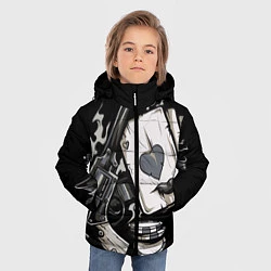 Куртка зимняя для мальчика Смертельная игра, цвет: 3D-светло-серый — фото 2