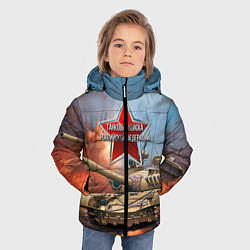 Куртка зимняя для мальчика Танковые войска РФ, цвет: 3D-светло-серый — фото 2