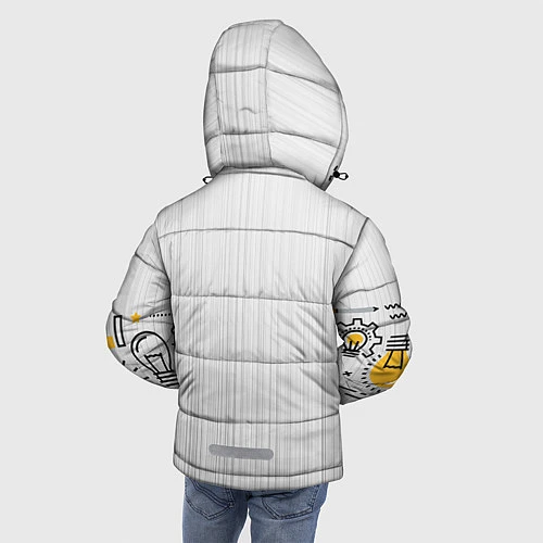 Зимняя куртка для мальчика Программирование 1 / 3D-Светло-серый – фото 4