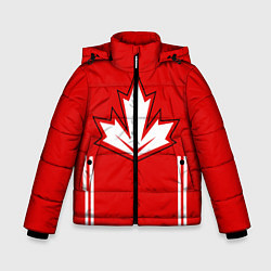 Куртка зимняя для мальчика Сборная Канады: домашняя форма, цвет: 3D-красный