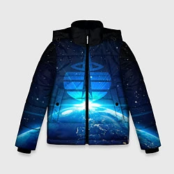 Куртка зимняя для мальчика Космические войска, цвет: 3D-красный