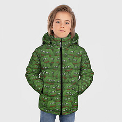 Куртка зимняя для мальчика Грустные лягушки, цвет: 3D-черный — фото 2