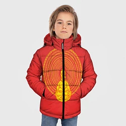 Куртка зимняя для мальчика Гомер медитирует, цвет: 3D-черный — фото 2