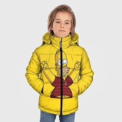 Куртка зимняя для мальчика Гомер-болельщик, цвет: 3D-красный — фото 2