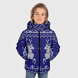 Куртка зимняя для мальчика Узор с оленями, цвет: 3D-черный — фото 2