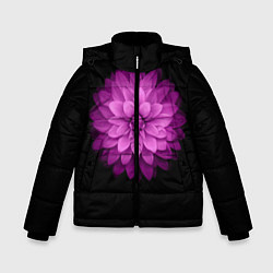 Куртка зимняя для мальчика Violet Flower, цвет: 3D-черный