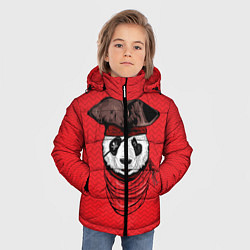 Куртка зимняя для мальчика Панда пират, цвет: 3D-черный — фото 2