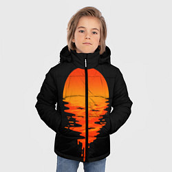 Куртка зимняя для мальчика Отражение Солнца, цвет: 3D-красный — фото 2