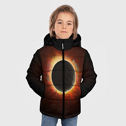 Куртка зимняя для мальчика Солнечное затмение, цвет: 3D-черный — фото 2