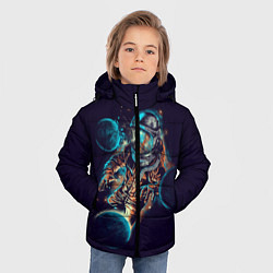 Куртка зимняя для мальчика Космический удар, цвет: 3D-черный — фото 2
