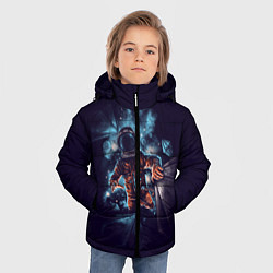 Куртка зимняя для мальчика Неизвестная галактика, цвет: 3D-черный — фото 2