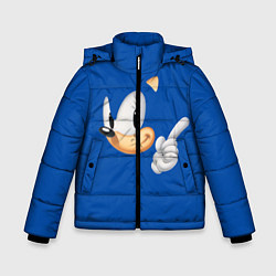 Куртка зимняя для мальчика Соник, цвет: 3D-черный