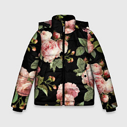 Куртка зимняя для мальчика TOP Roses, цвет: 3D-черный