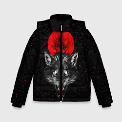 Куртка зимняя для мальчика Кровавая Луна, цвет: 3D-черный