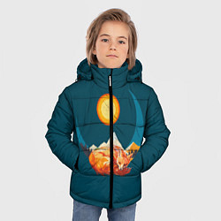 Куртка зимняя для мальчика Лиса под солнцем, цвет: 3D-черный — фото 2